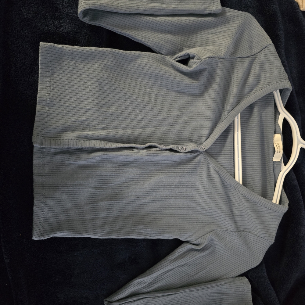 Active USA Blue Ribbed Top